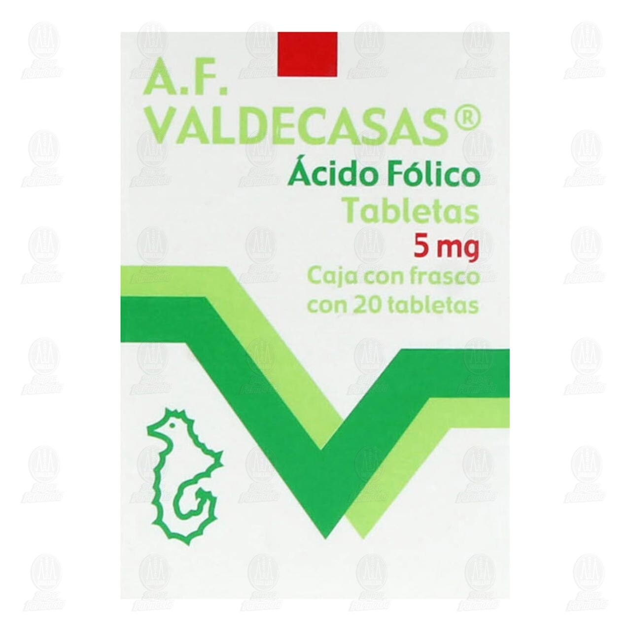&Aacute;cido F&oacute;lico 5 mg, 20 Tabletas. image number 1