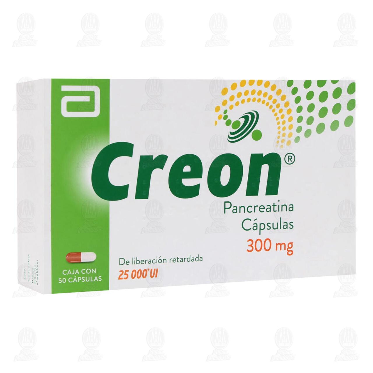 Creon 300 mg 25,000 UI, 50 Cápsulas. image number 0