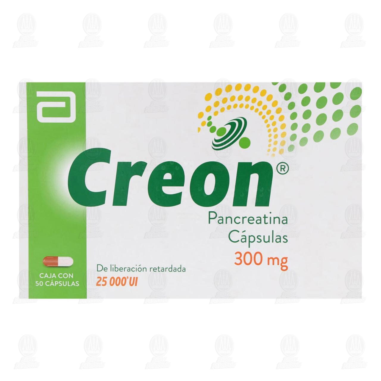 Creon 300 mg 25,000 UI, 50 Cápsulas. image number 1