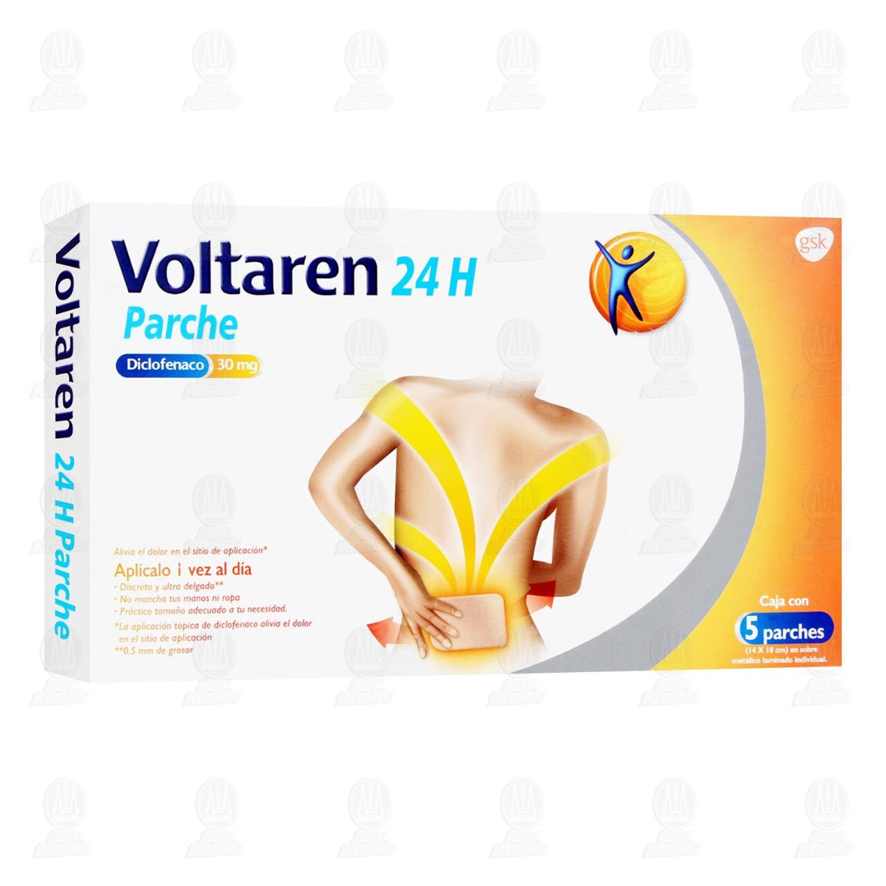 Voltaren 24H 30 mg, 5 Parches. image number 0