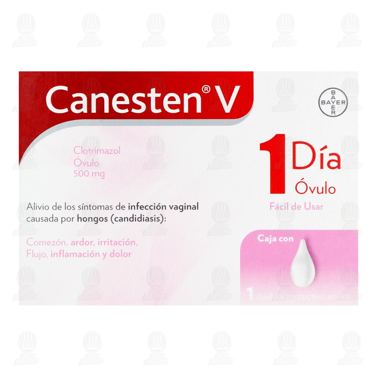 Canesten V 500 mg 1 D&iacute;a, 1 &Oacute;vulo. image number 1