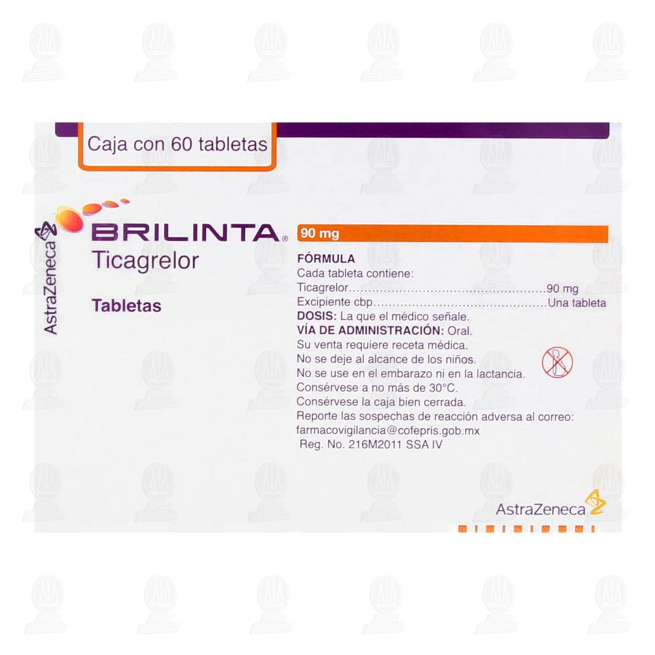 Brilinta 90 mg, 60 Tabletas. image number 2