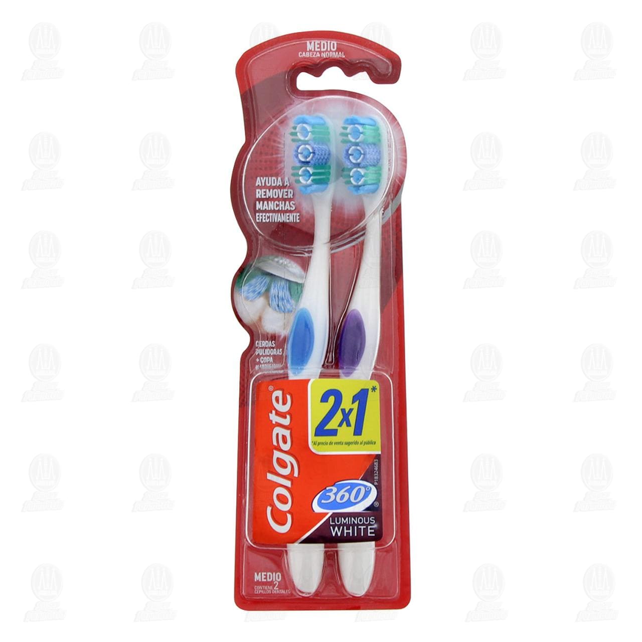 Cepillo de Dientes Colgate 360 Luminous White, 2 pzas.