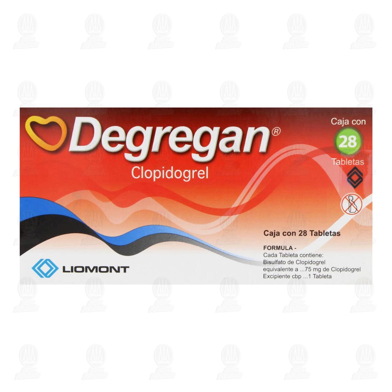Degregan 75 mg, 28 Tabletas. image number 2
