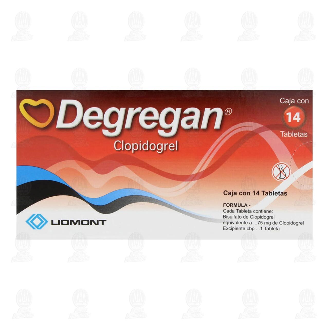 Degregan 75 mg, 14 Tabletas. image number 2