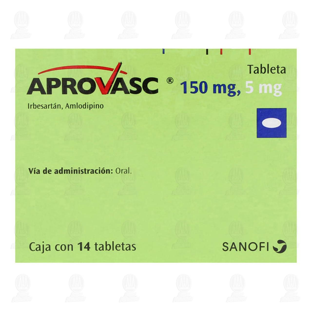 Aprovasc 150mg/5mg, 14 Tabletas. image number 1