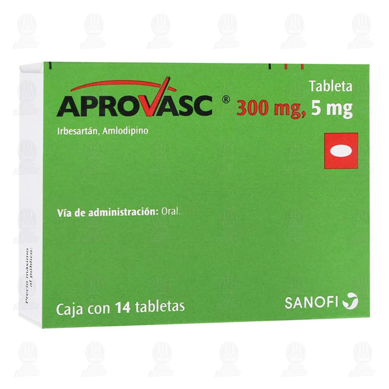 Aprovasc 300mg/5mg, 14 Tabletas. image number 0
