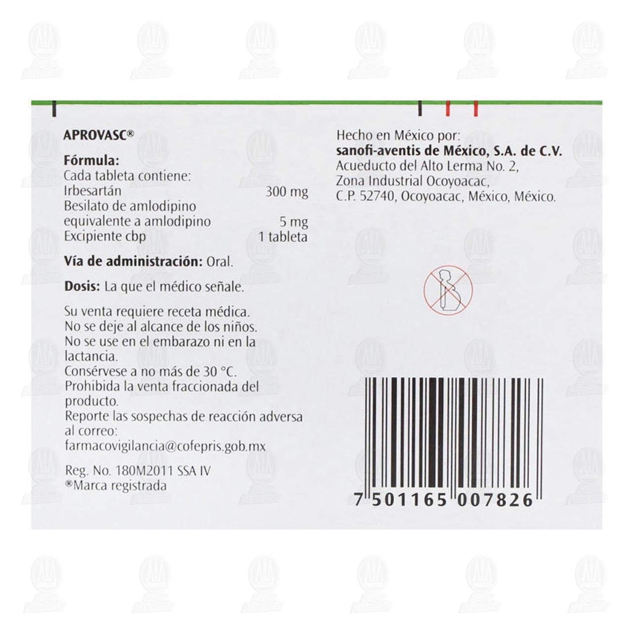 Aprovasc 300mg/5mg, 14 Tabletas. image number 2