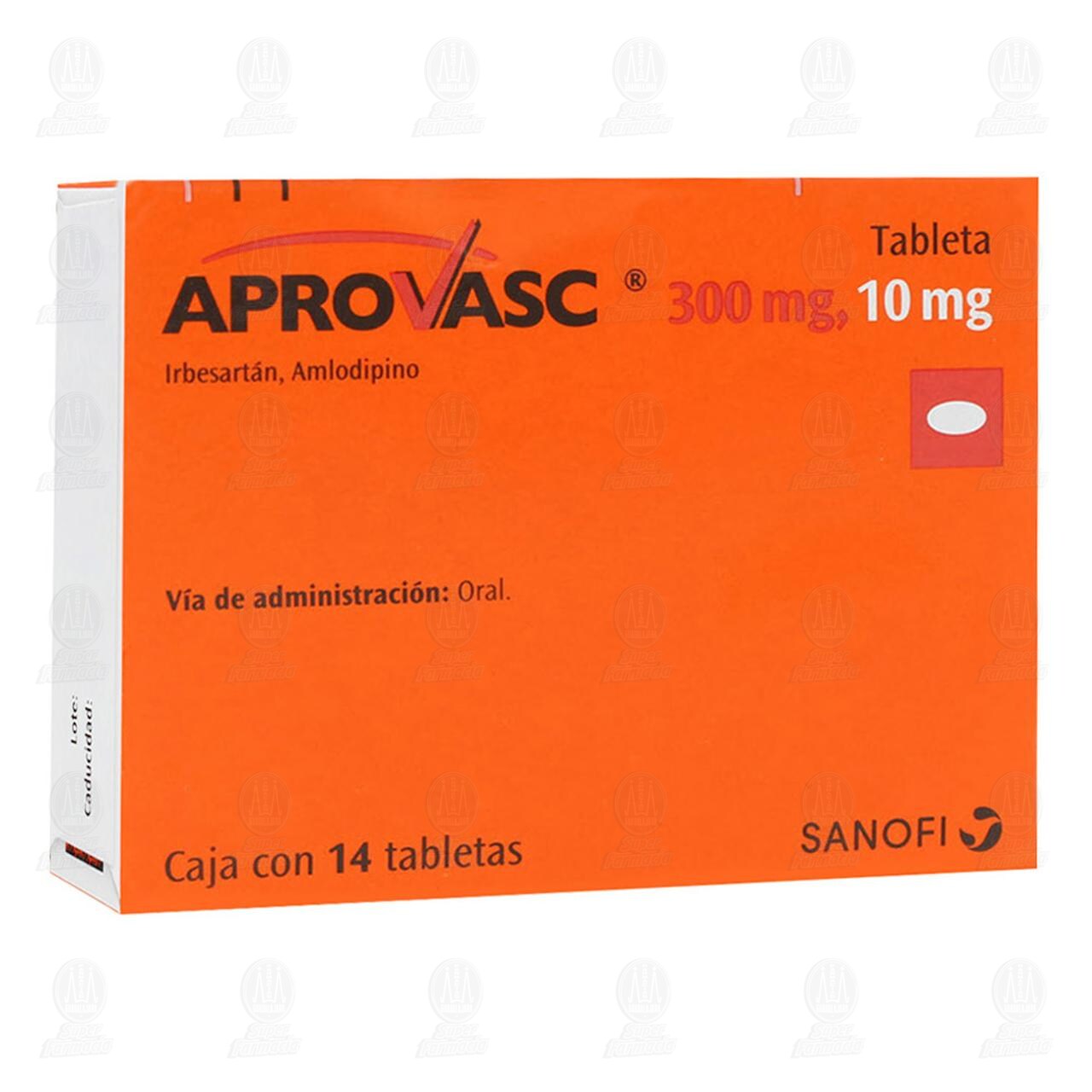 Aprovasc 300mg/10mg, 14 Tabletas. image number 0