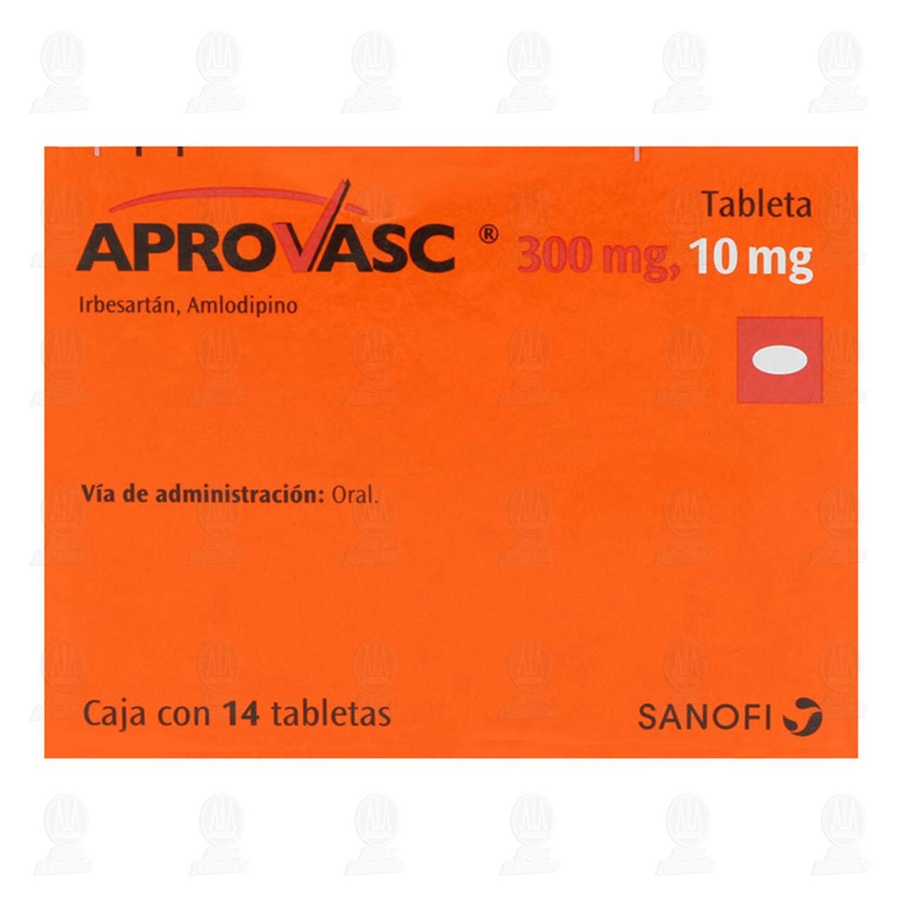 Aprovasc 300mg/10mg, 14 Tabletas. image number 1