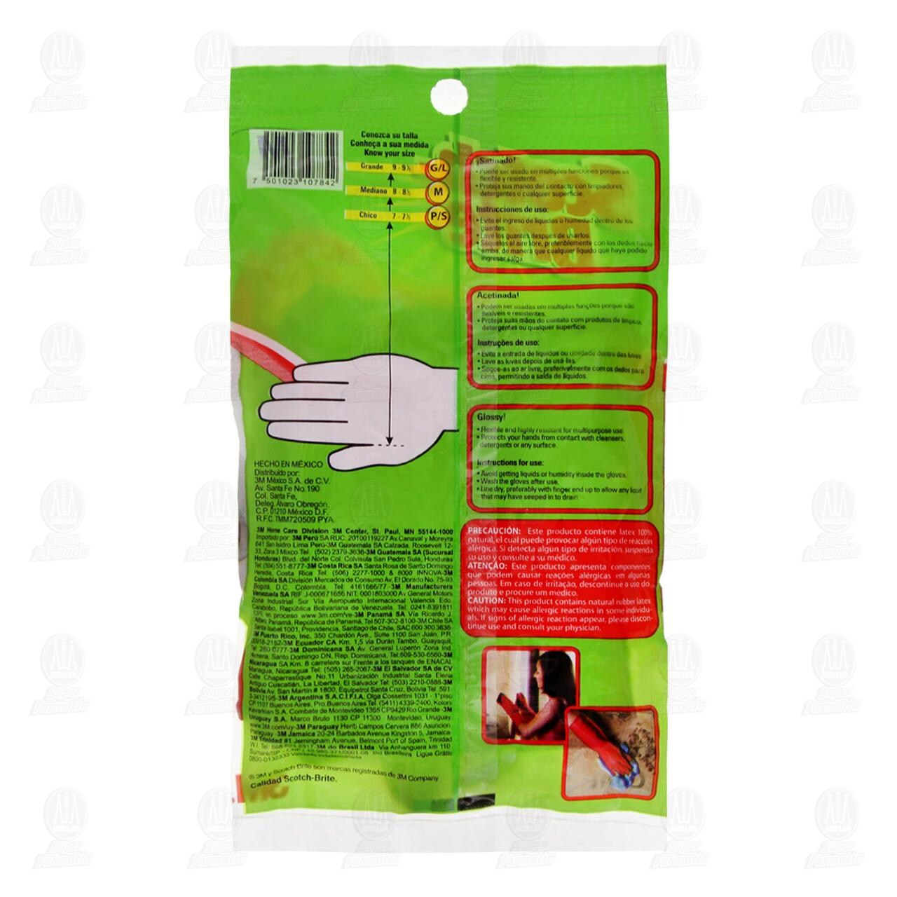 Guantes Scotch-Brite Multiusos Satinados (mediano), 2 pzas. image number 1