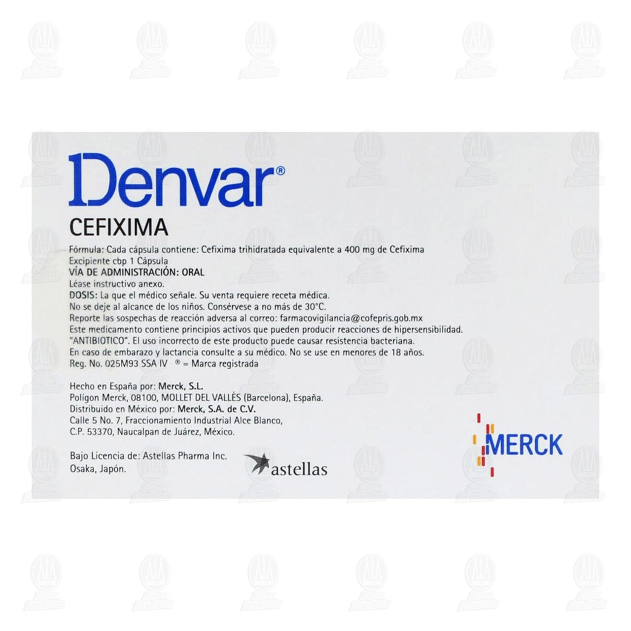 Denvar 400 mg, 6 C&aacute;psulas. image number 2