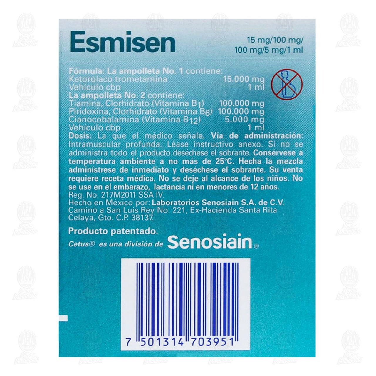 Esmisen Soluci&oacute;n Inyectable, 2 ampolletas. image number 2