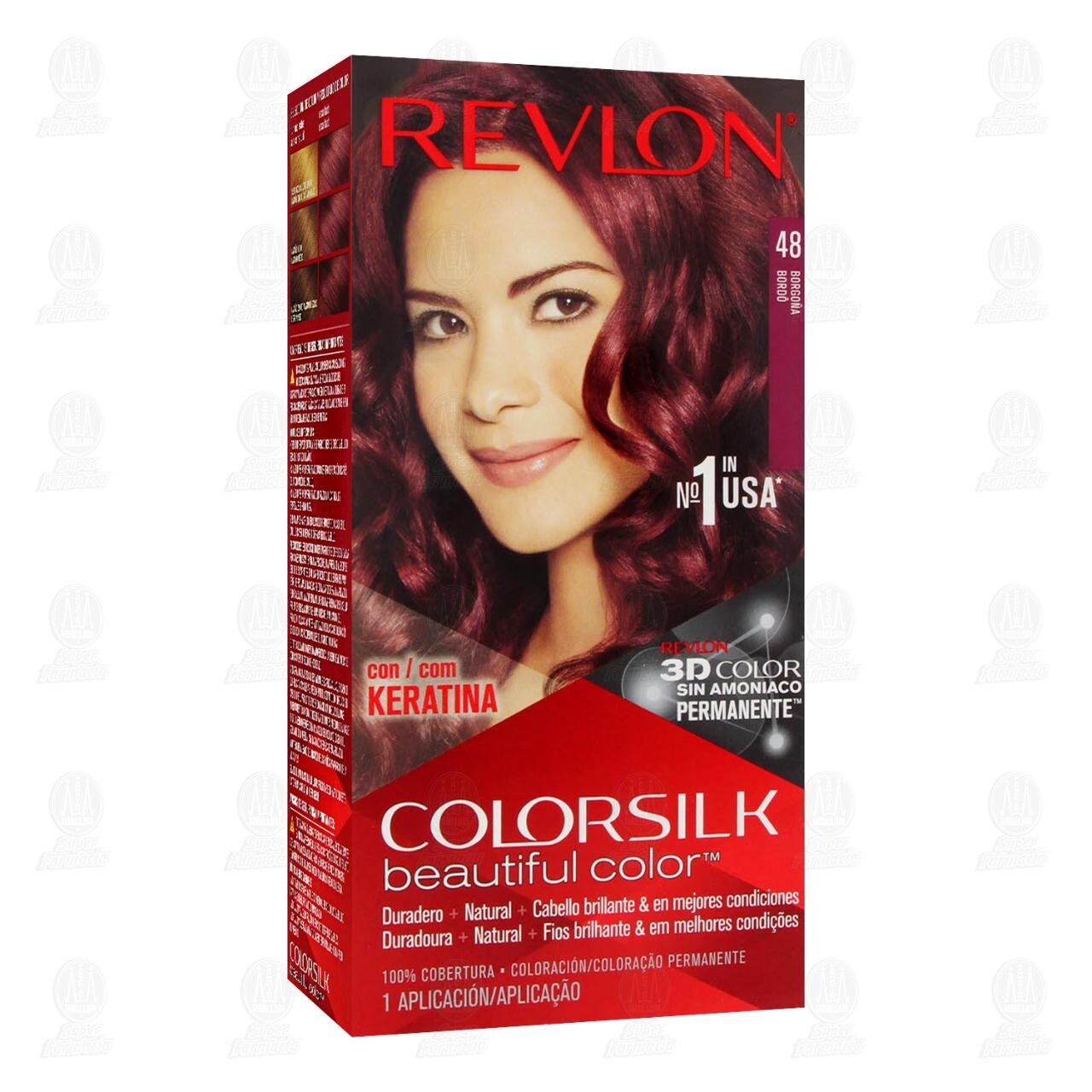Tinte Revlon ColorSilk Beautiful Color Borgo&ntilde;a (48), 1 pz. image number 0