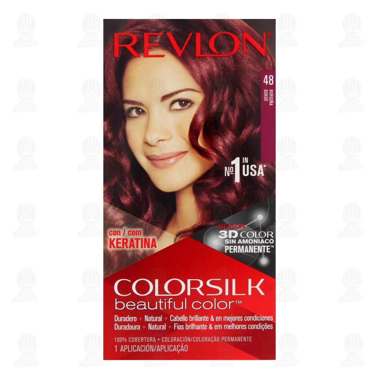 Tinte Revlon ColorSilk Beautiful Color Borgo&ntilde;a (48), 1 pz. image number 1