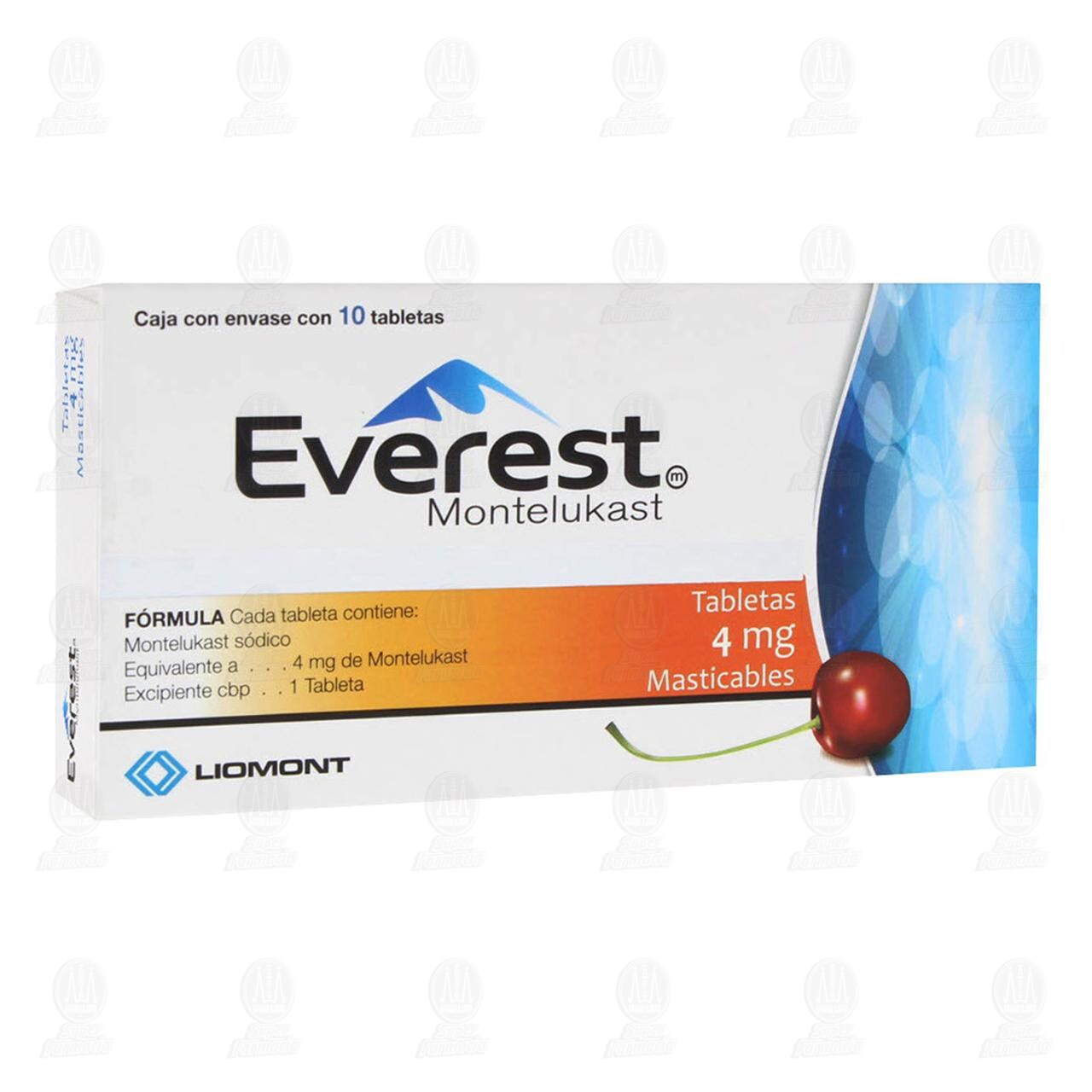 Everest 4 mg, 10 Tabletas. image number 0