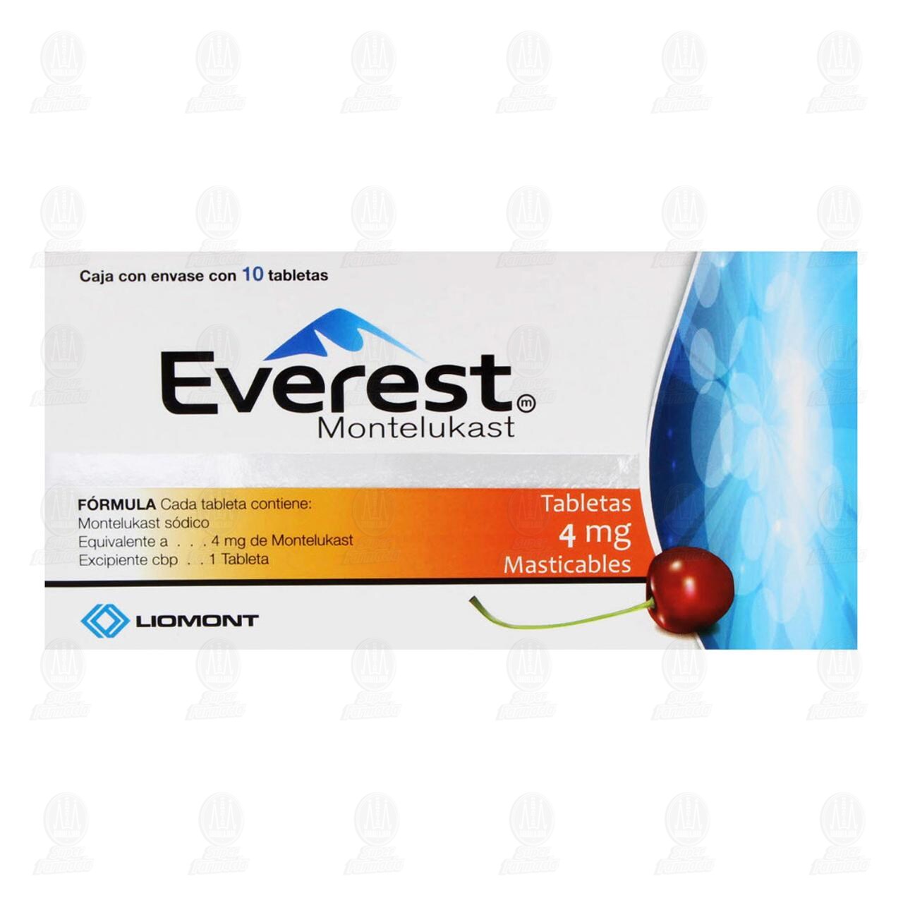 Everest 4 mg, 10 Tabletas. image number 1