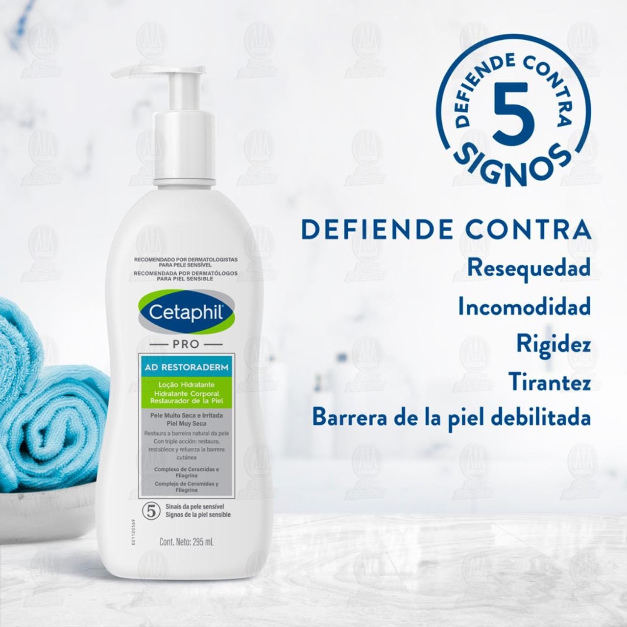 Cetaphil Pro Ad Restoraderm Hidratante Corporal Restaurador de la Piel, 295 ml. image number 3