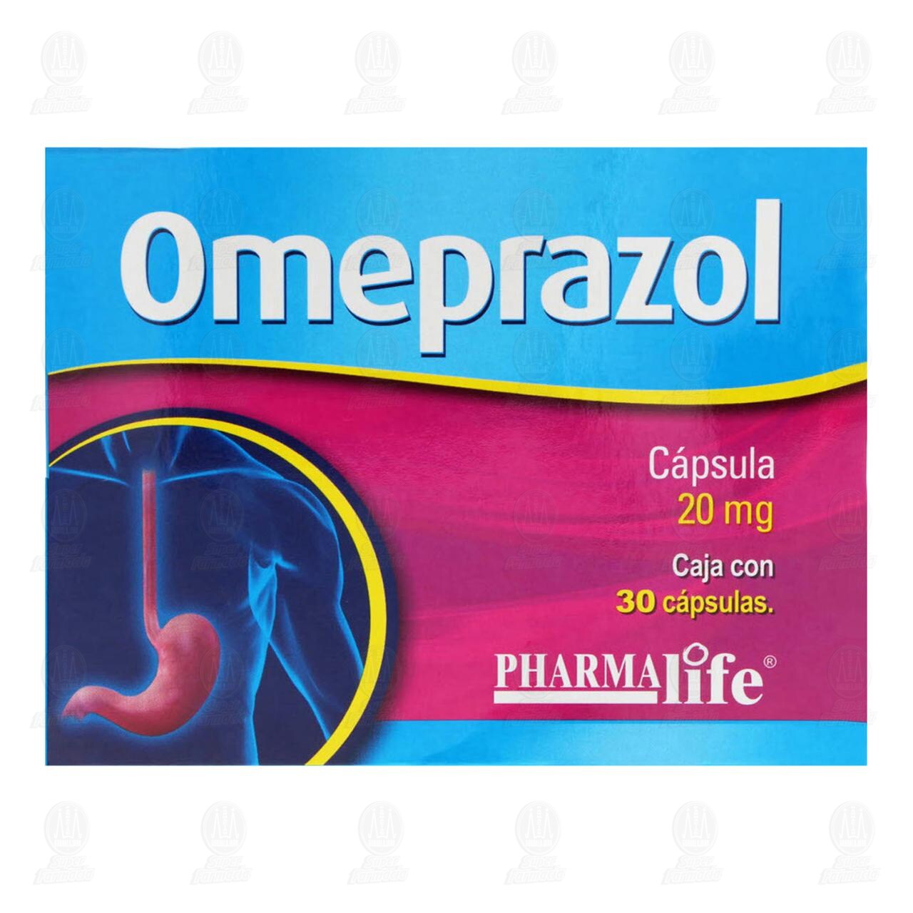 Omeprazol 20 mg, 30 Cápsulas Pharmalife. image number 1