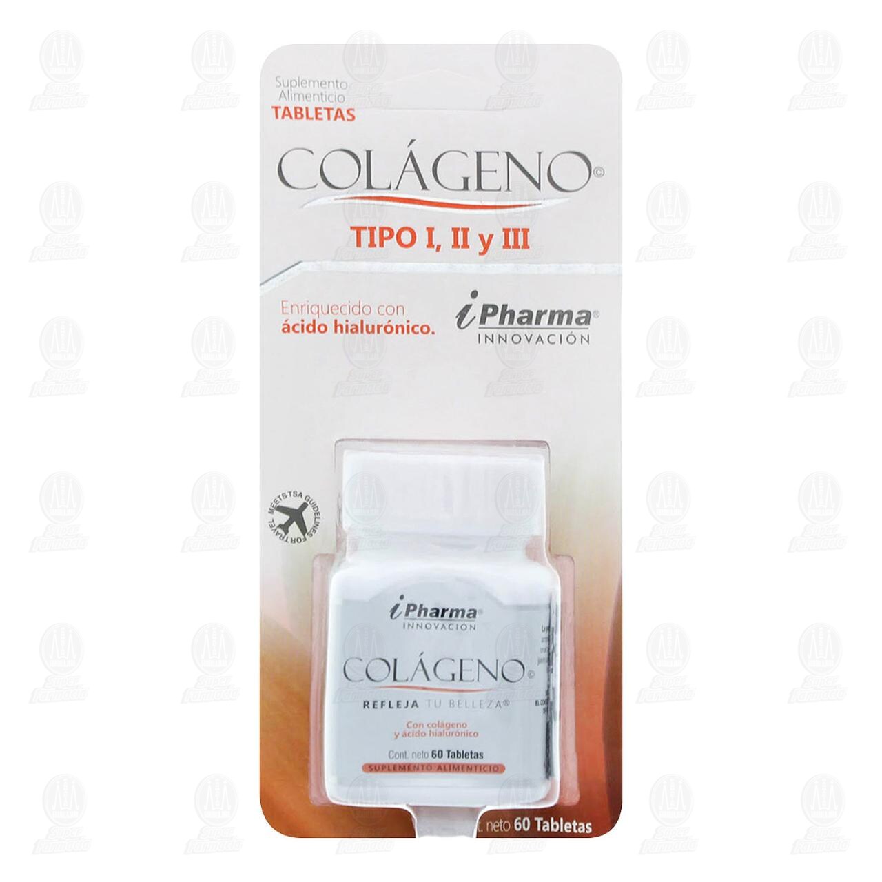 Col&aacute;geno Hidrolizado y &Aacute;cido Hialur&oacute;nico, 60 Tabletas. image number 0