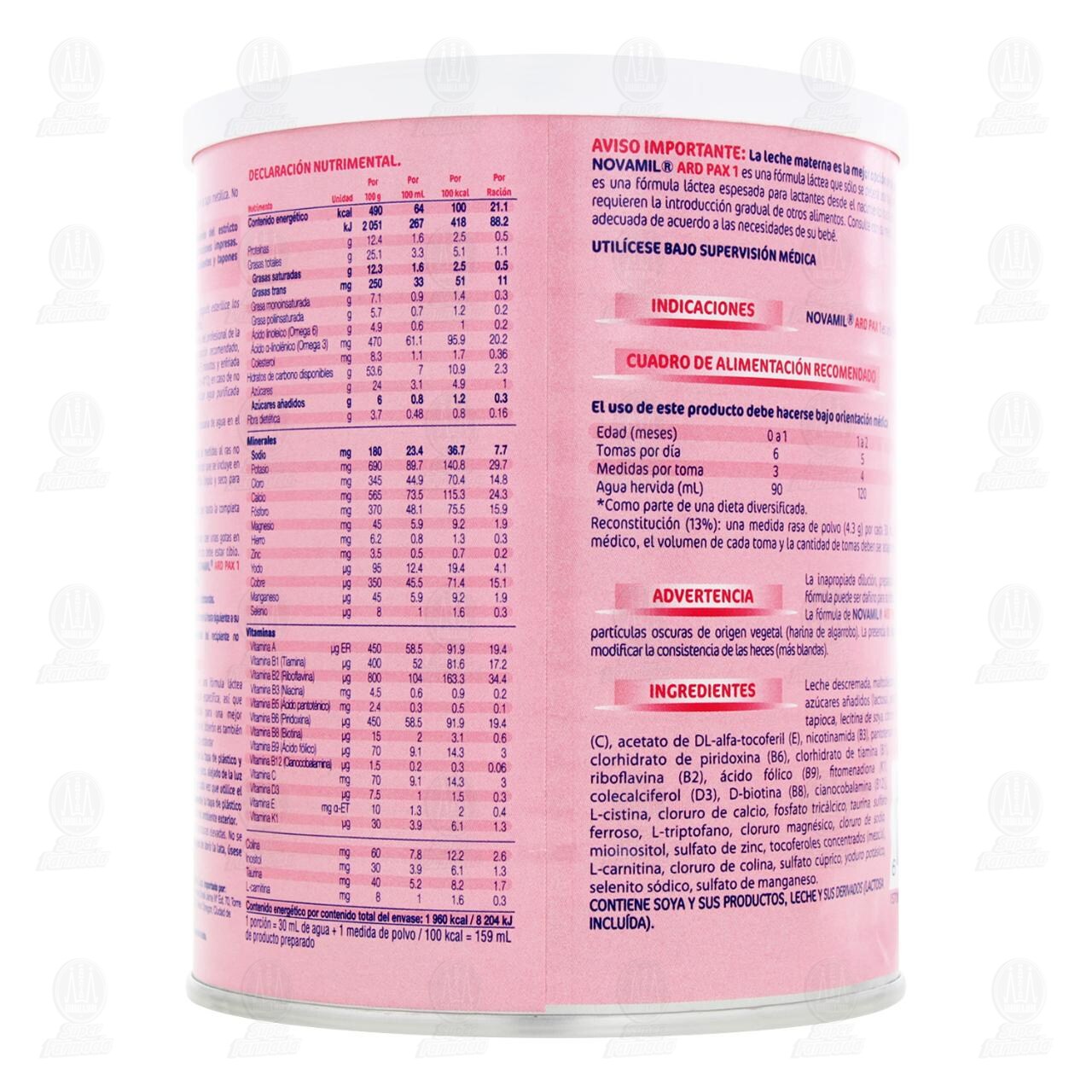 Fórmula Láctea Novamil ARD PAX 1 (Edad 0 a 6 Meses), 400 gr. image number 2