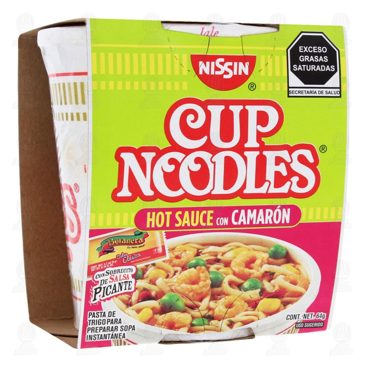 Imagen para Pasta Nissin Cup Noodles Hot Sauce con Camarón, 64 gr.