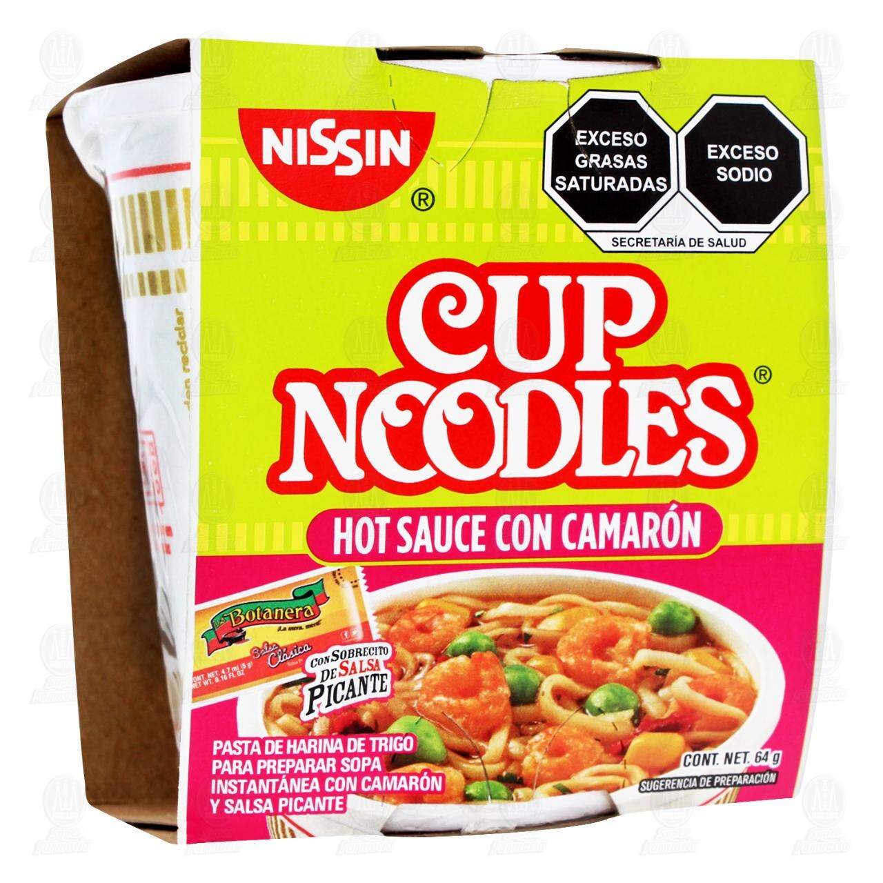 Pasta Nissin Cup Noodles Hot Sauce con Camar&oacute;n, 64 gr. image number 0