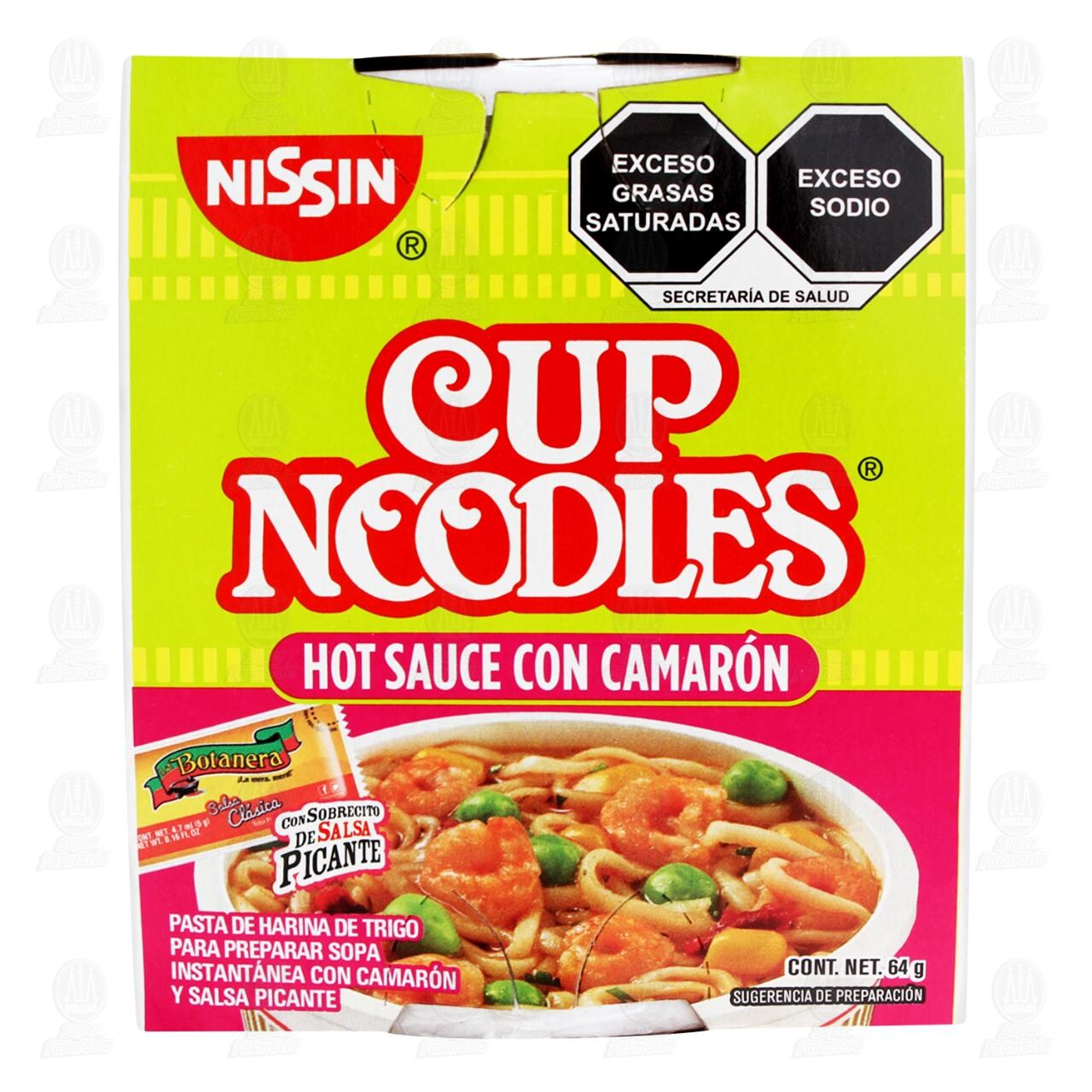 Pasta Nissin Cup Noodles Hot Sauce con Camar&oacute;n, 64 gr. image number 1
