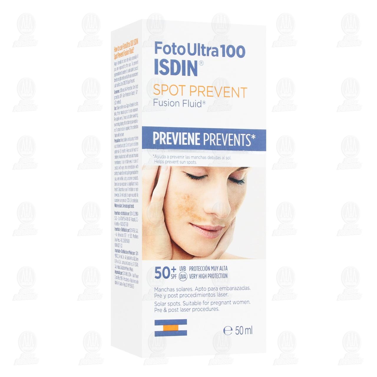 Fotoprotector Isdin FotoUltra 100 Spot Prevent Fusion Fluid SPF50+, 50 ml.