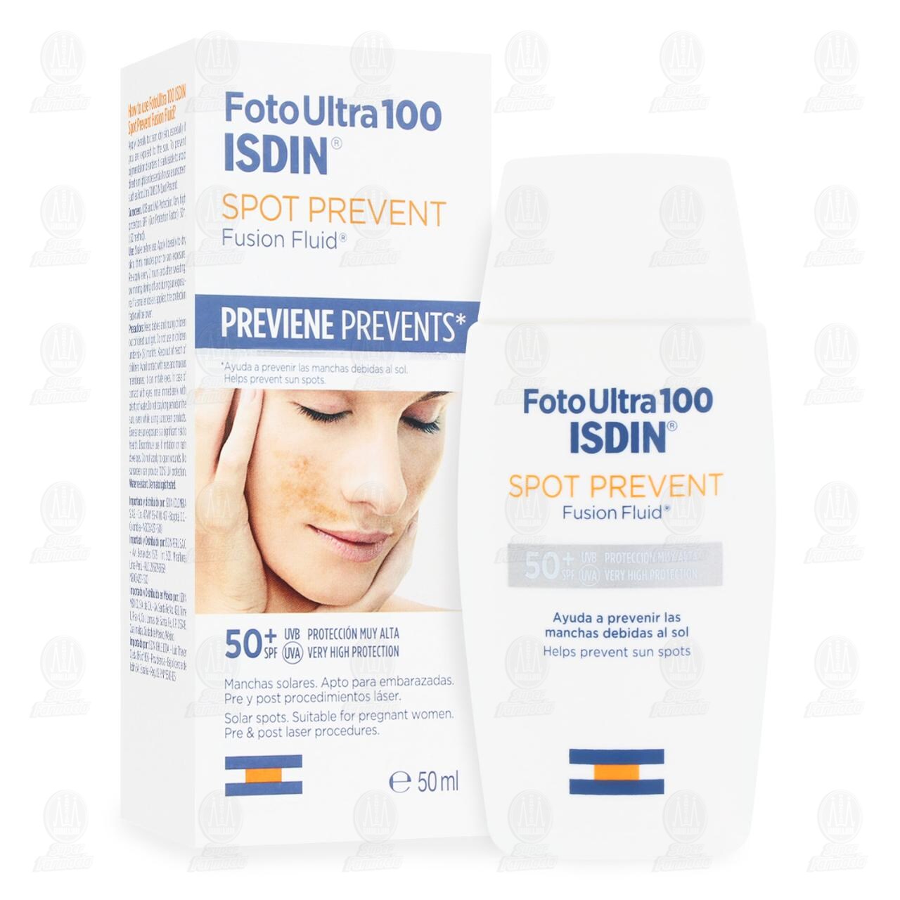 Fotoprotector Isdin FotoUltra 100 Spot Prevent Fusion Fluid SPF50+, 50 ml. image number 3