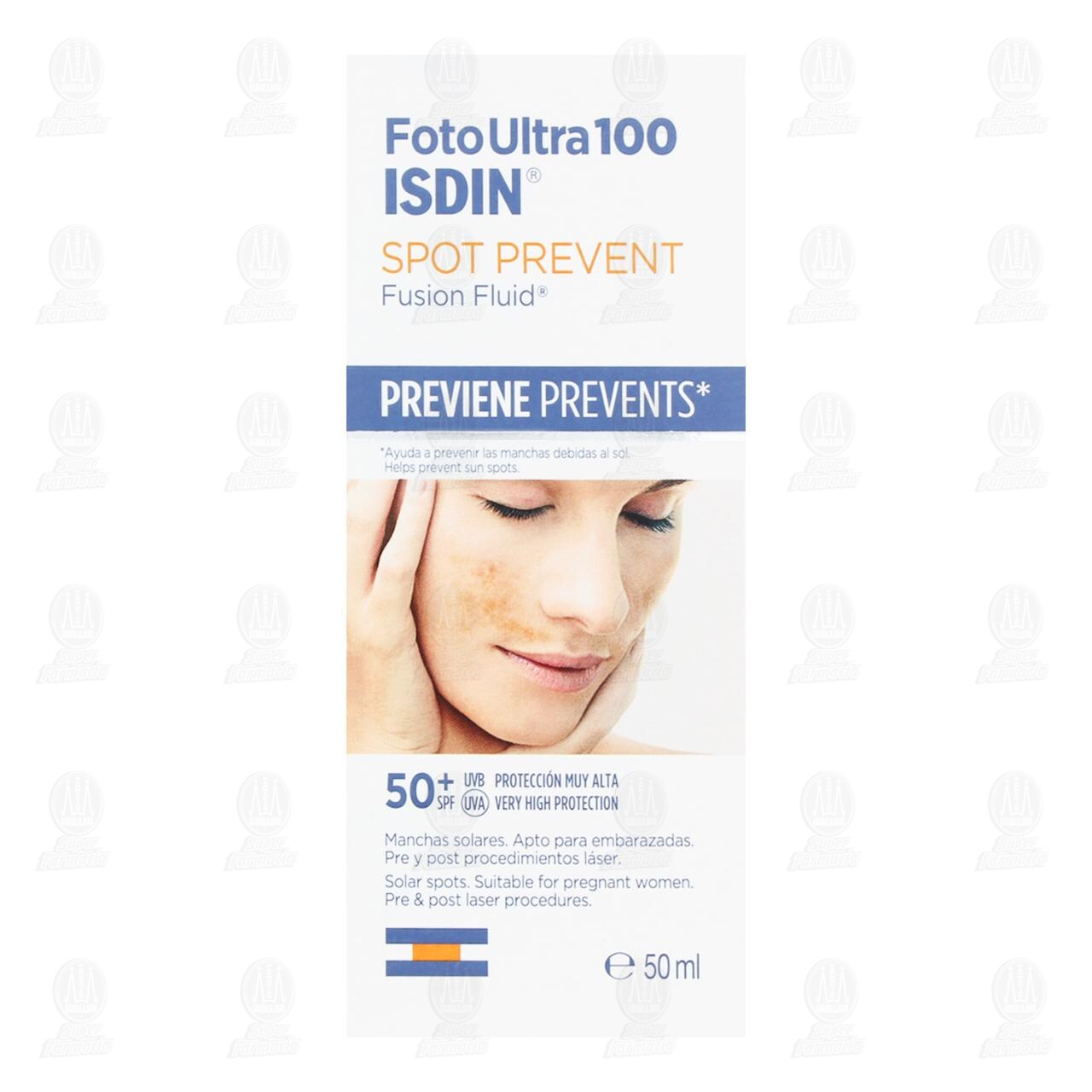 Fotoprotector Isdin FotoUltra 100 Spot Prevent Fusion Fluid SPF50+, 50 ml. image number 1