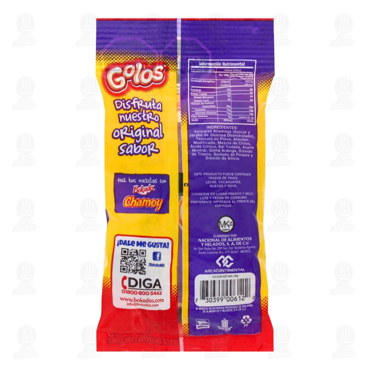 Dulce Golos de Fruta con Chilito, 45 gr. image number 1