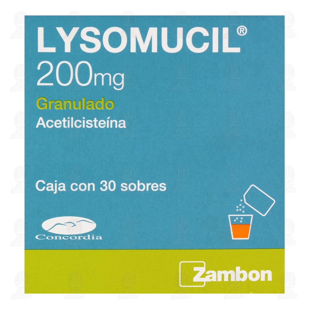 Lysomucil 200 mg, 30 Sobres. image number 1