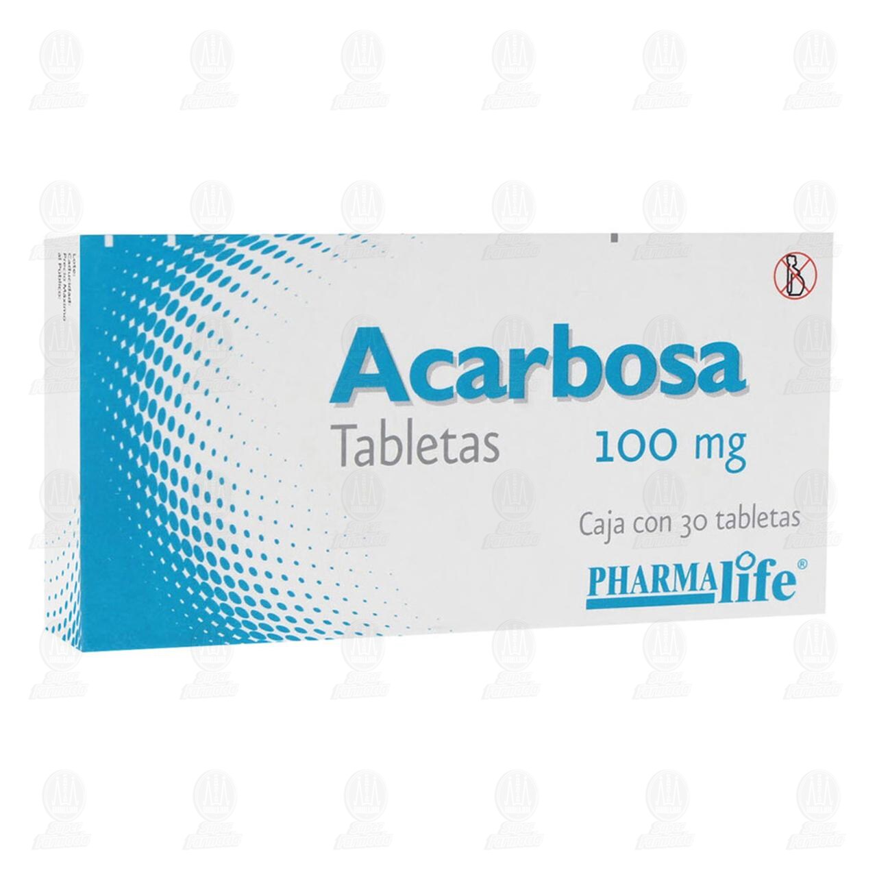 Acarbosa 100 mg, 30 Tabletas Pharmalife.