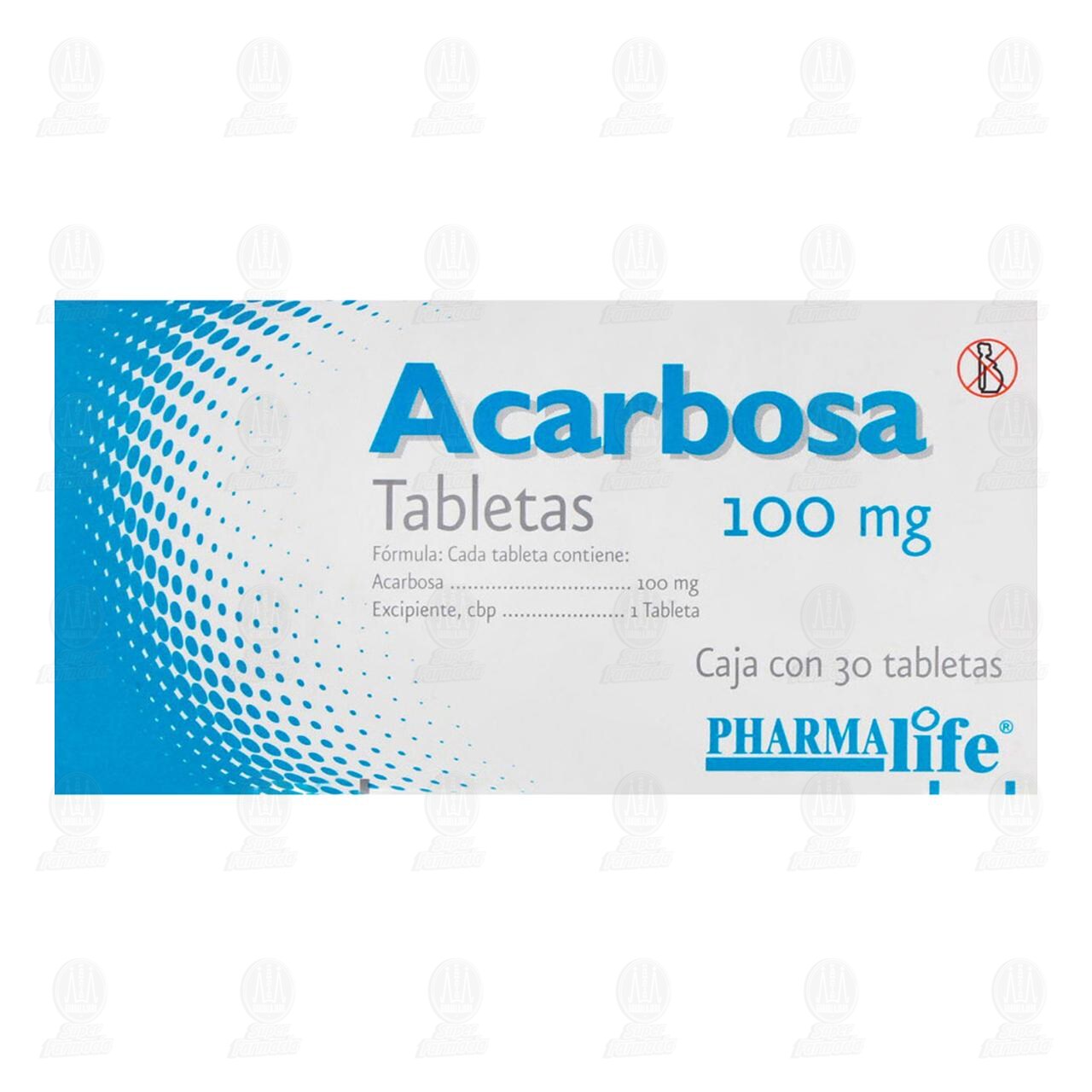 Acarbosa 100 mg, 30 Tabletas Pharmalife. image number 2