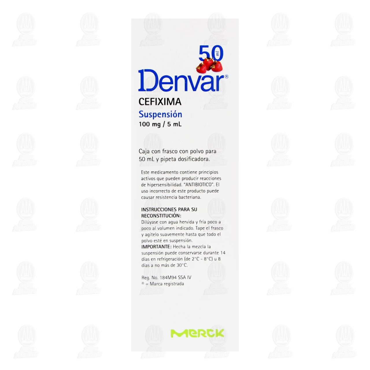 Denvar 100mg/5ml Suspensi&oacute;n, 50 ml. image number 2