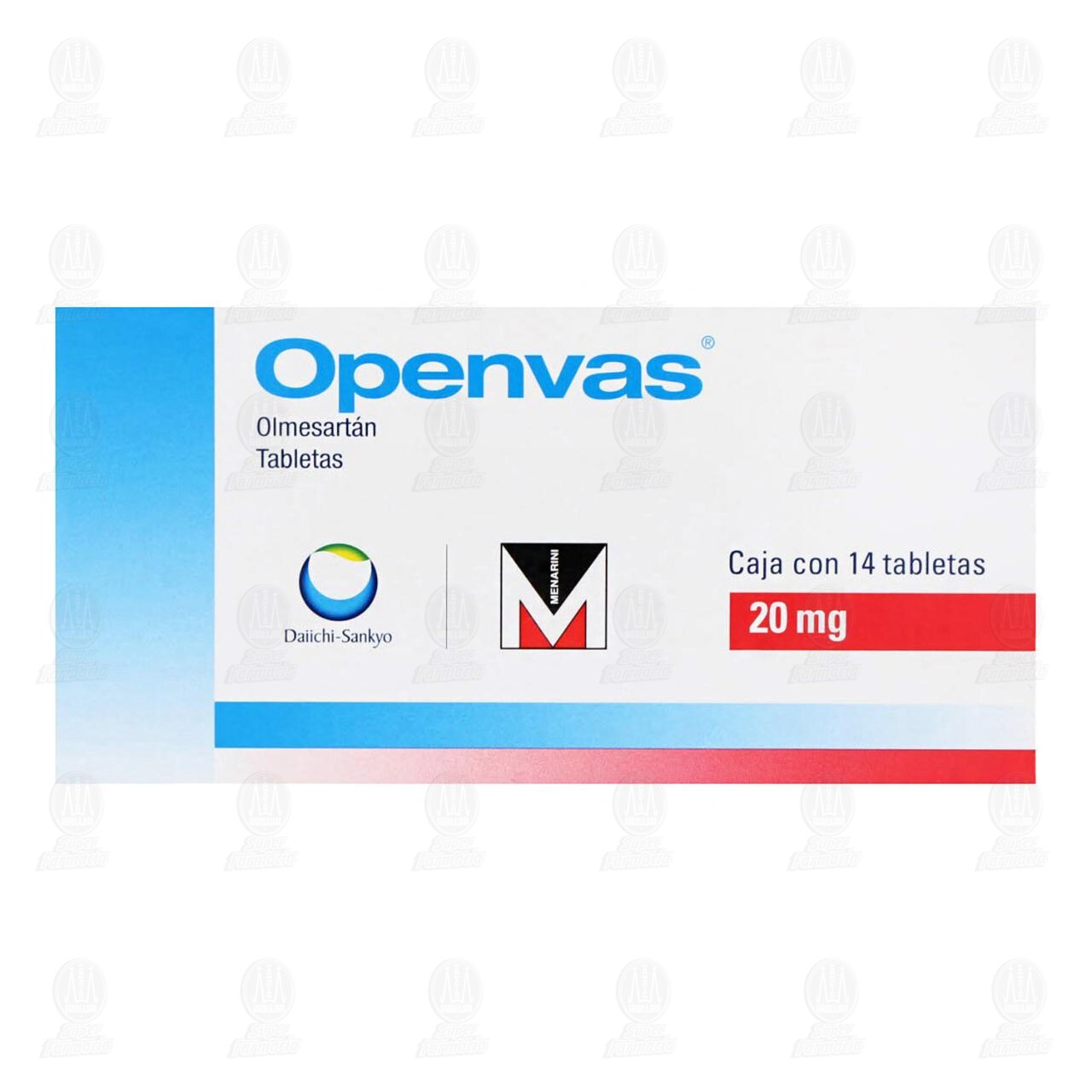 Openvas 20 mg, 14 Tabletas. image number 1