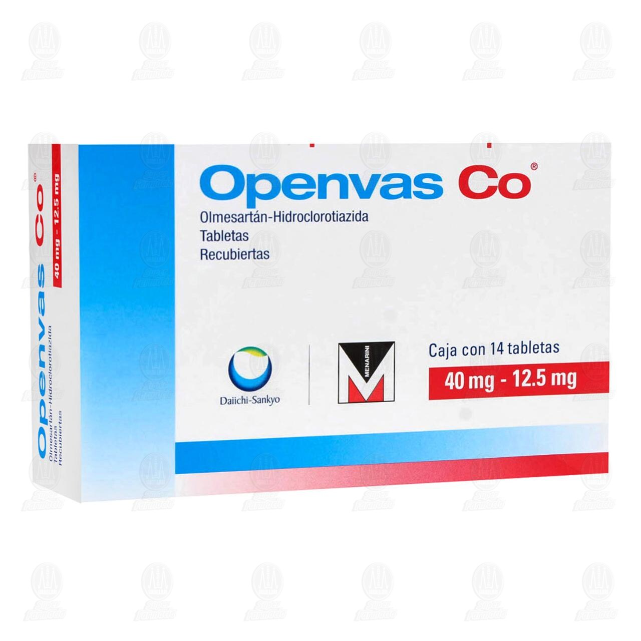Openvas Co 40mg/12.5mg, 14 Tabletas. image number 0