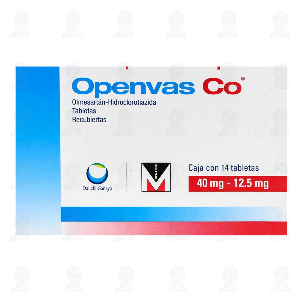Openvas Co 40mg/12.5mg, 14 Tabletas. image number 1