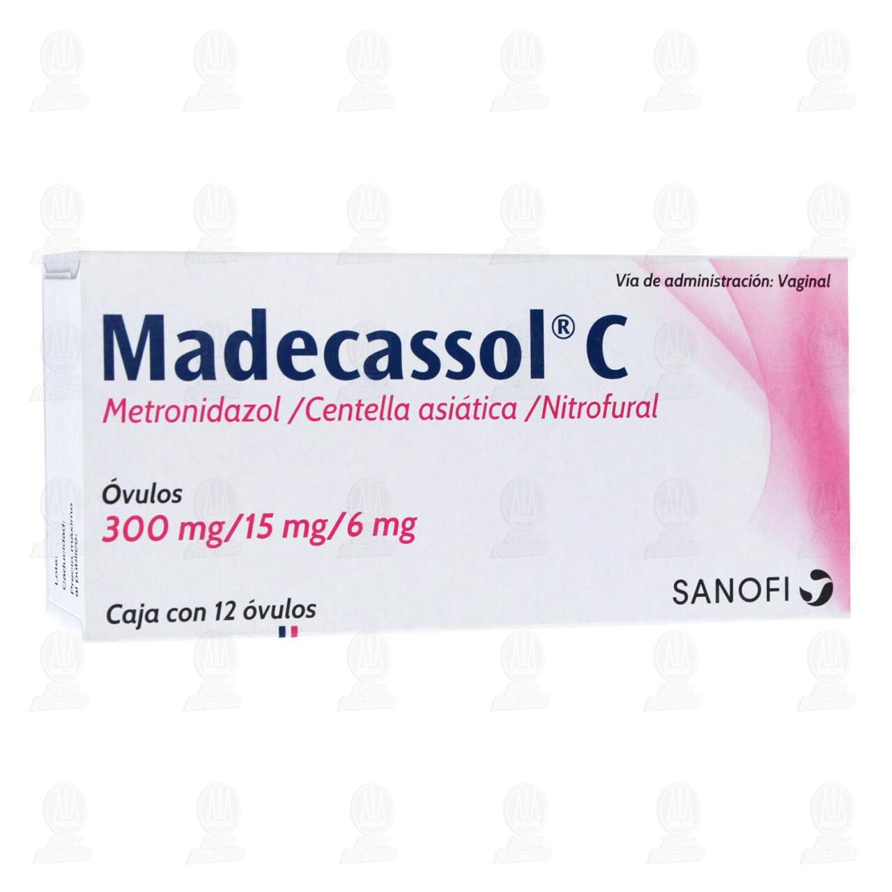 Madecassol C 300mg/15mg/6mg, 12 Óvulos.