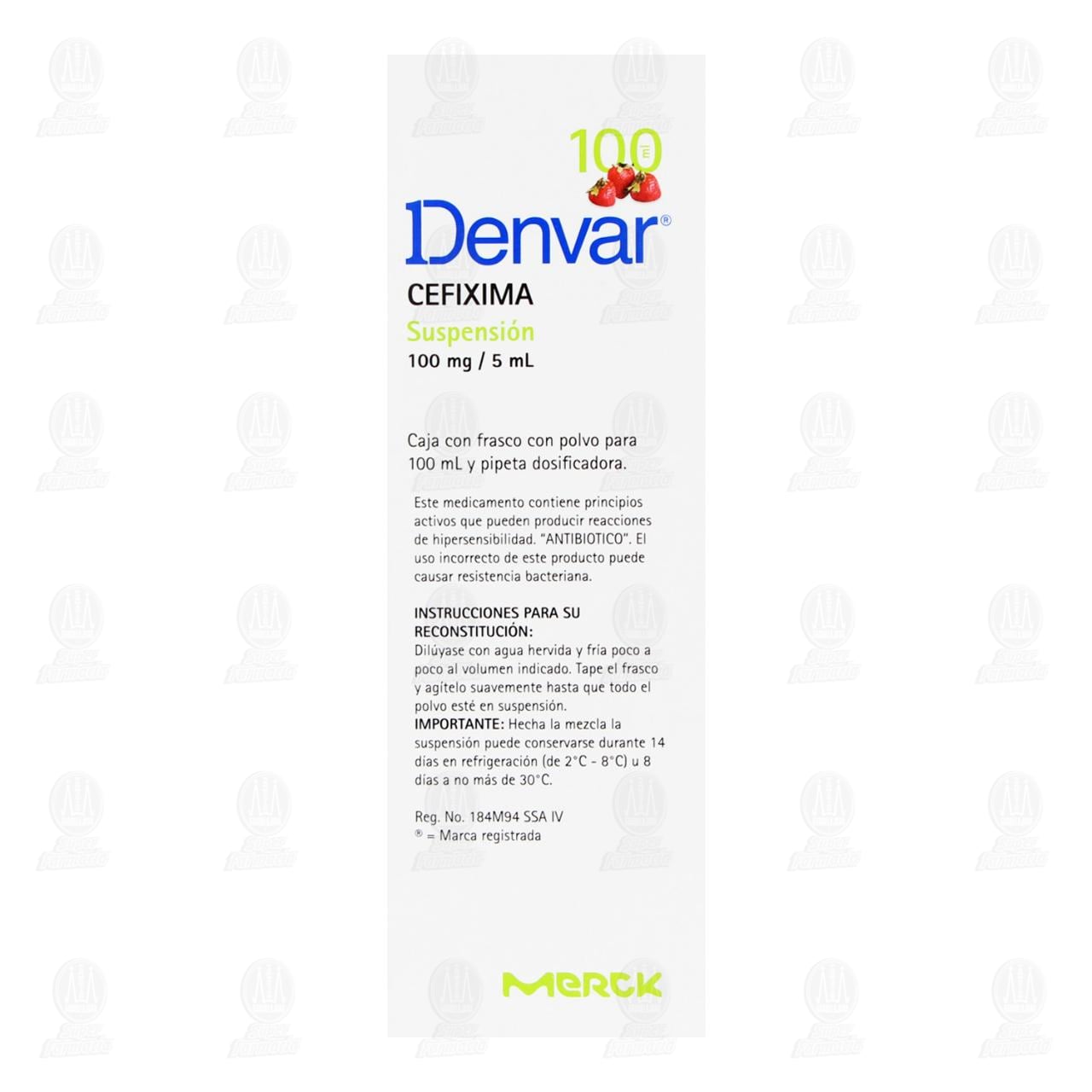 Denvar 100mg/5ml Suspensi&oacute;n, 100 ml. image number 2
