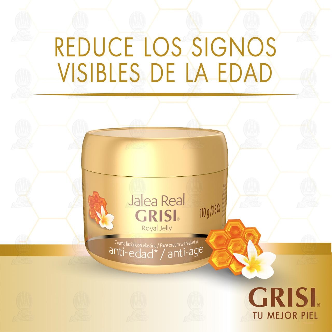 Crema Facial Jalea Real Grisi con Elastina Anti-Edad, 110 gr. image number 4