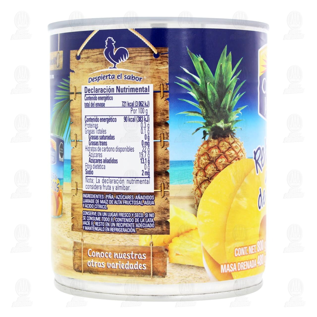Rebanadas de Piña Clemente Jacques en Almíbar, 800 gr. de CLEMENTE ...
