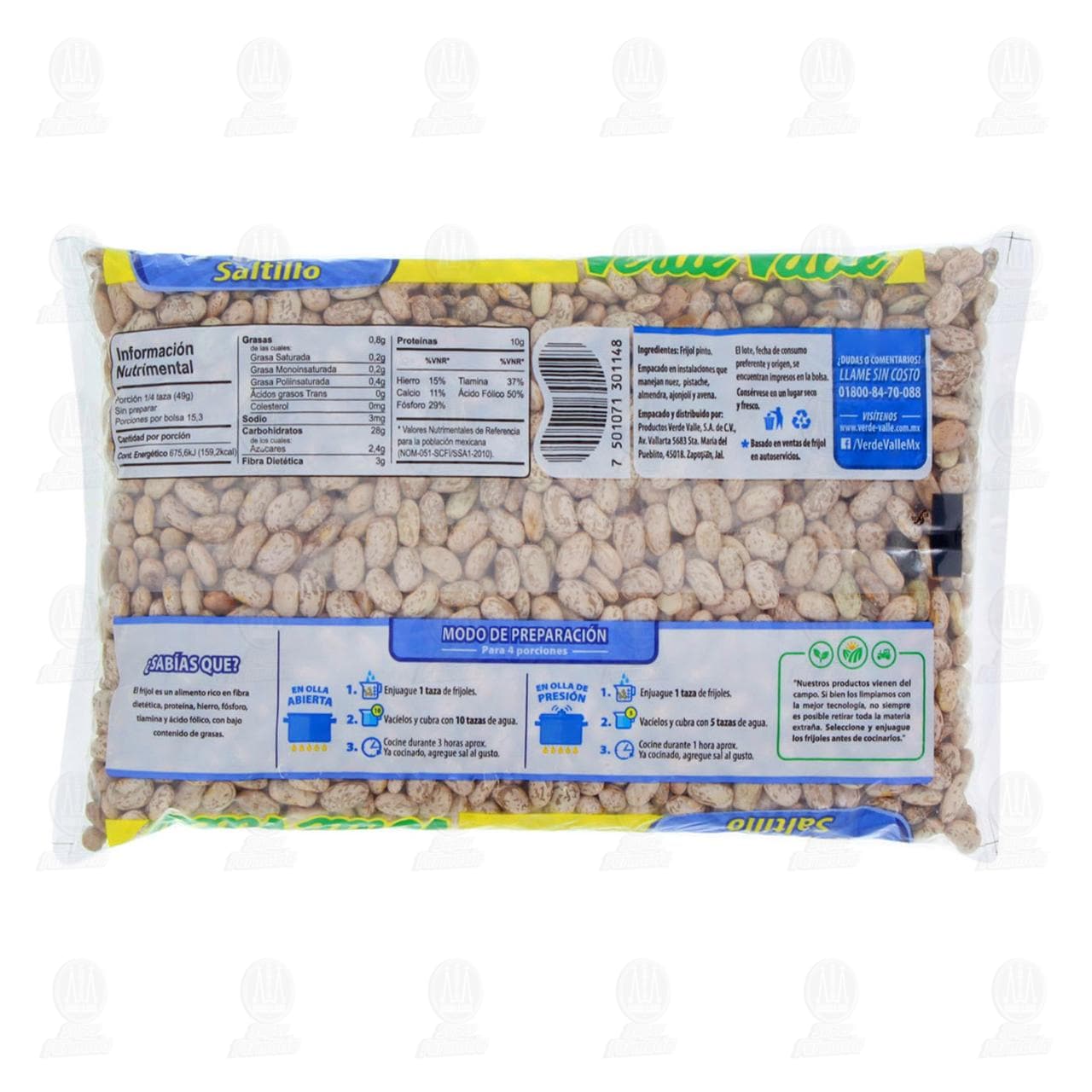 Frijol Pinto Saltillo Verde Valle, 750 gr. image number 1