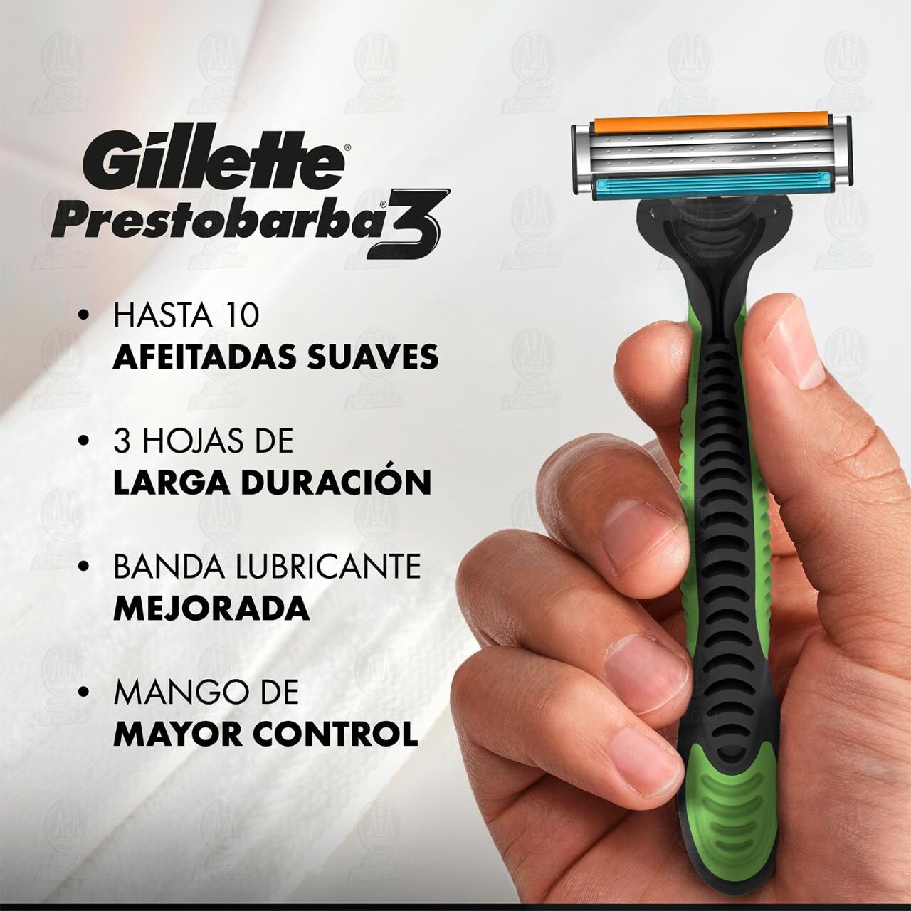 M&aacute;quinas para Afeitar Desechables Gillette Prestobarba3 Body Sense, 2 pzas. image number 2