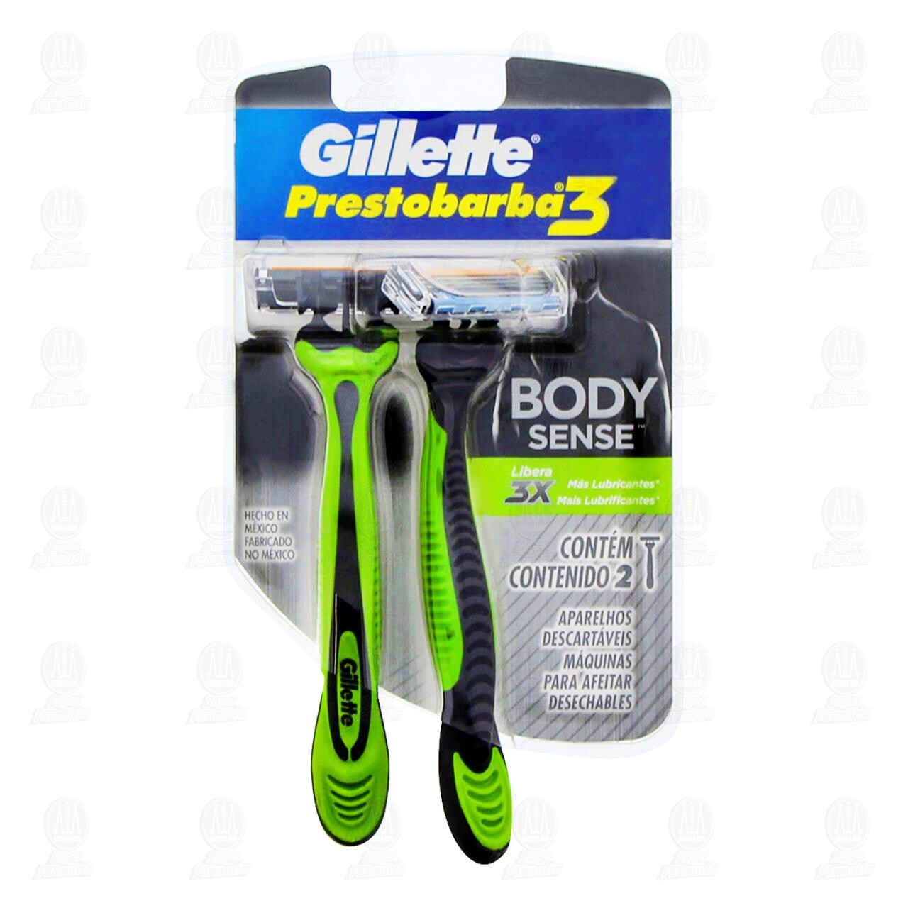 M&aacute;quinas para Afeitar Desechables Gillette Prestobarba3 Body Sense, 2 pzas. image number 0