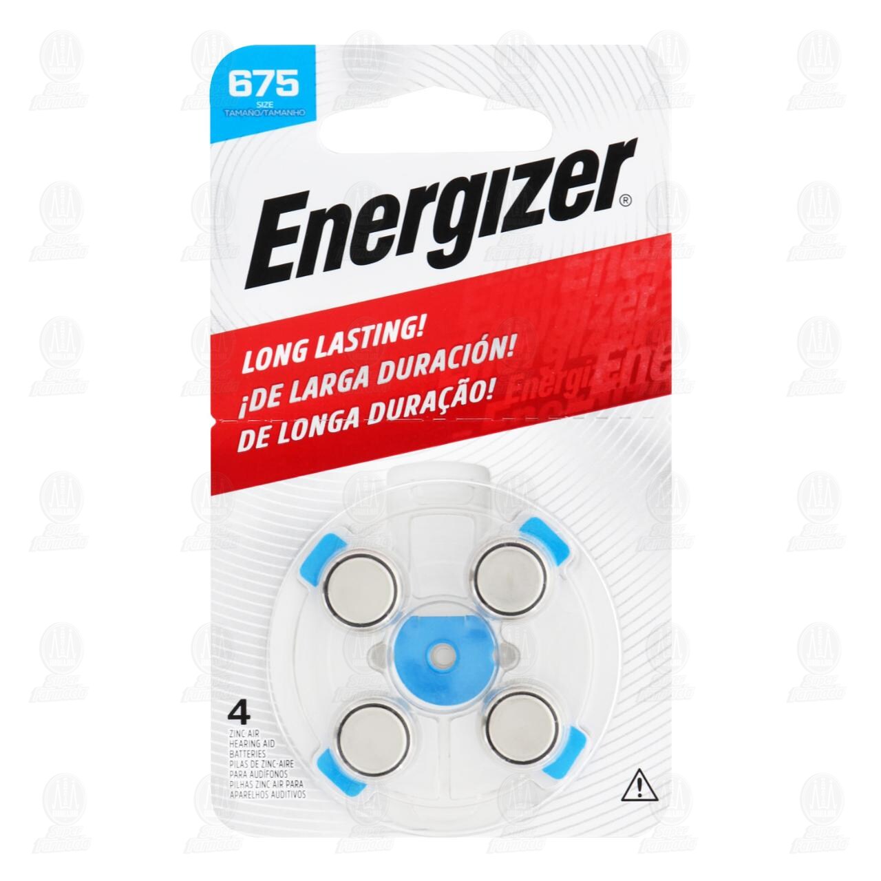Pilas Energizer Cinc Aire 675, 4 pzas.