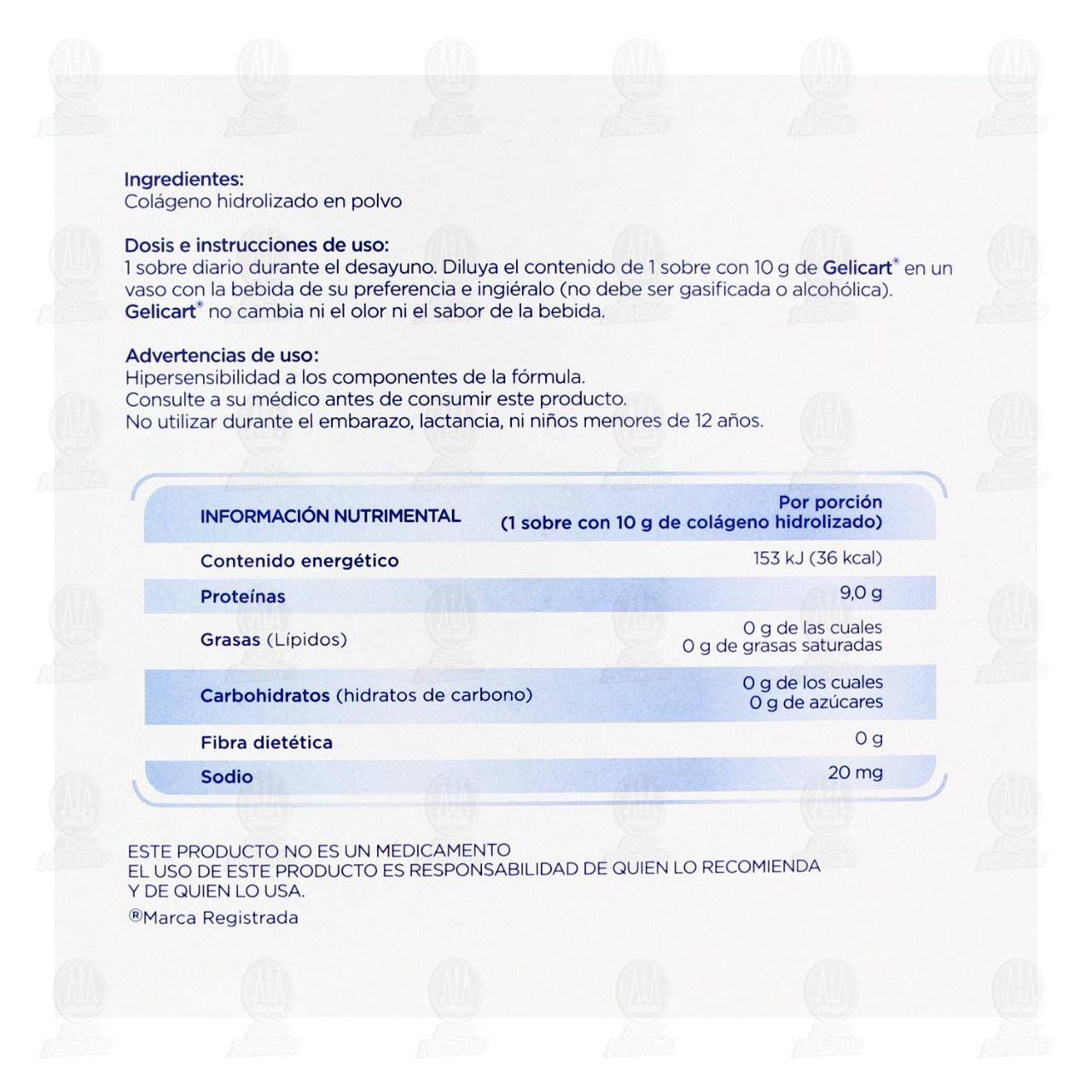 Gelicart Trivance, 30 sobres de 10 gr. image number 2