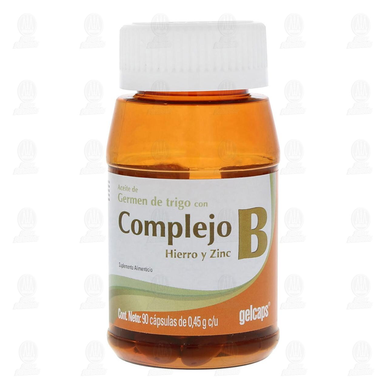 Complejo B, Hierro y Zinc Gelcaps, 90 Cápsulas. image number 1