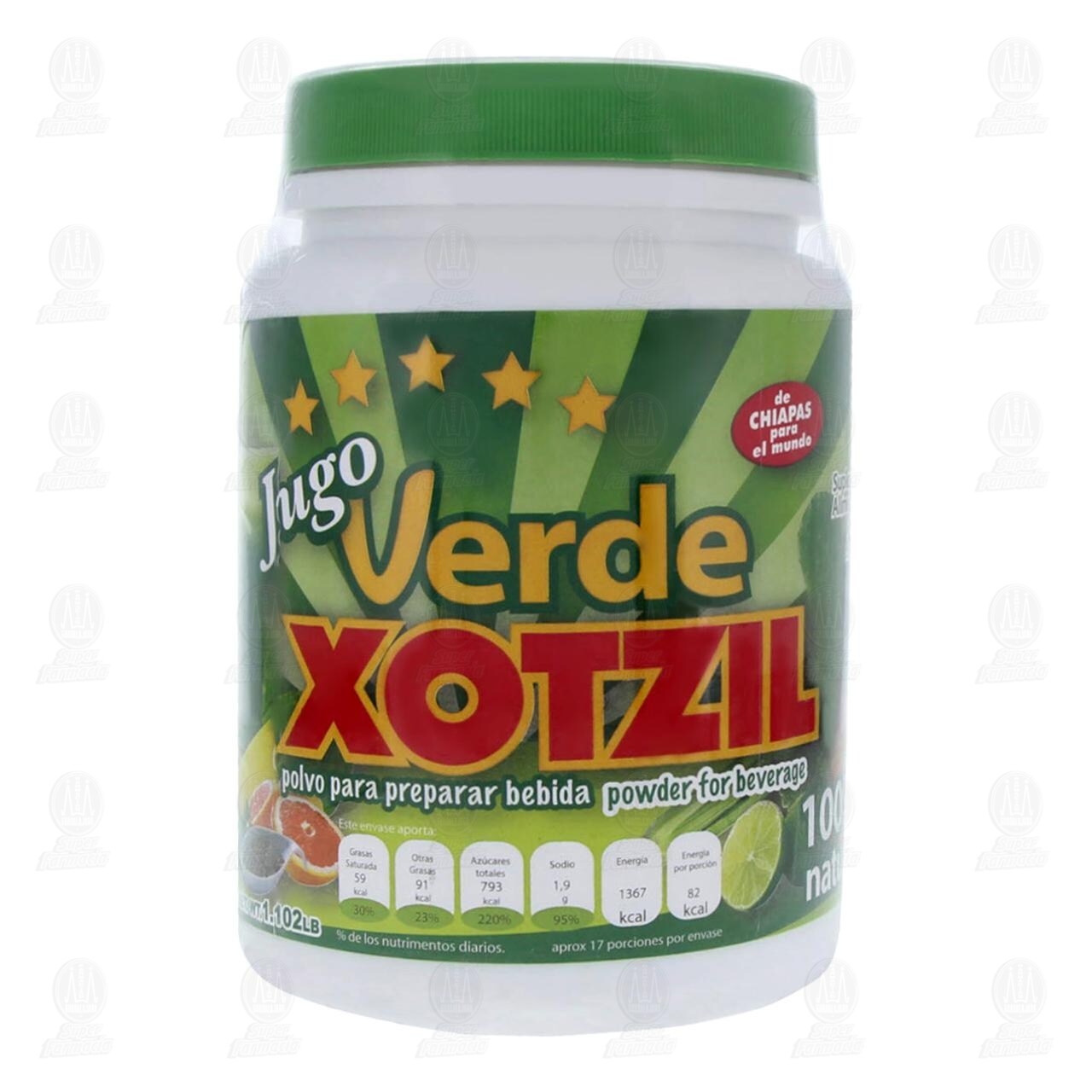 Jugo Verde Xotzil Polvo, 500 gr. image number 1